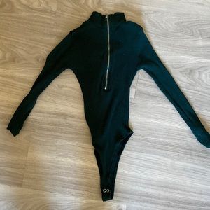 Green sweater bodysuit in size XS